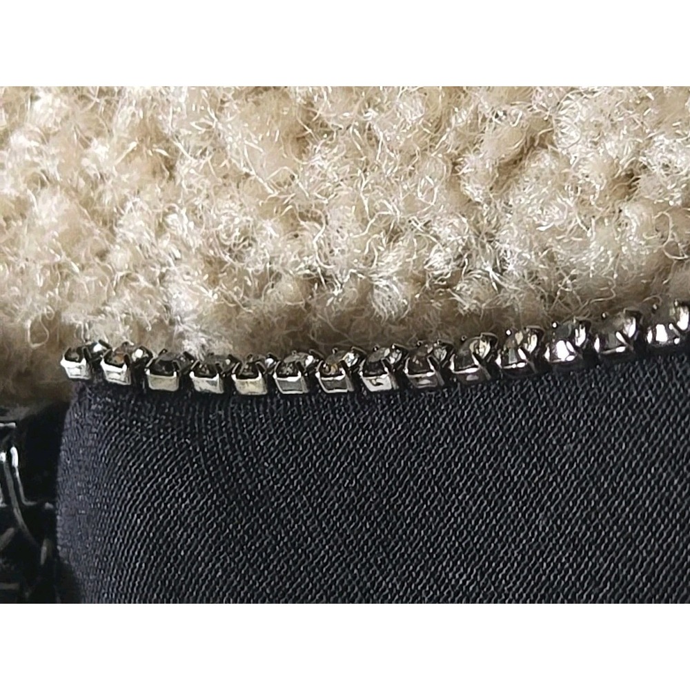 Ralph Lauren 100% Silk Black Cocktail Dress Size 10 Rhinestone Strap & neckline - Picture 12 of 14
